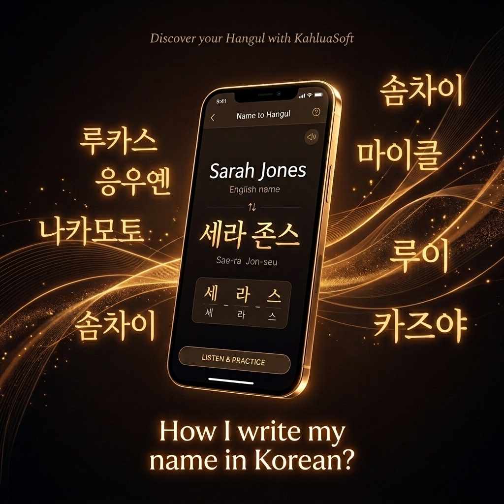 How I write my name in Korean?